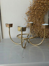 Smuk vintage lysestage i messing