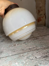 Eksklusiv vintage kuglependel i glas med gyldent snit