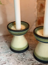 Sæt vintage keramiklysestager