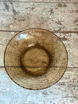 Vintage asietter ~ røgfarvet glas