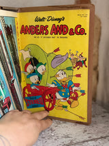 Vintage Anders And & Co. mappe med tegneserieblade fra 1967