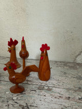 Vintage træ påskepynt ~ fra 1960’erne 🐓