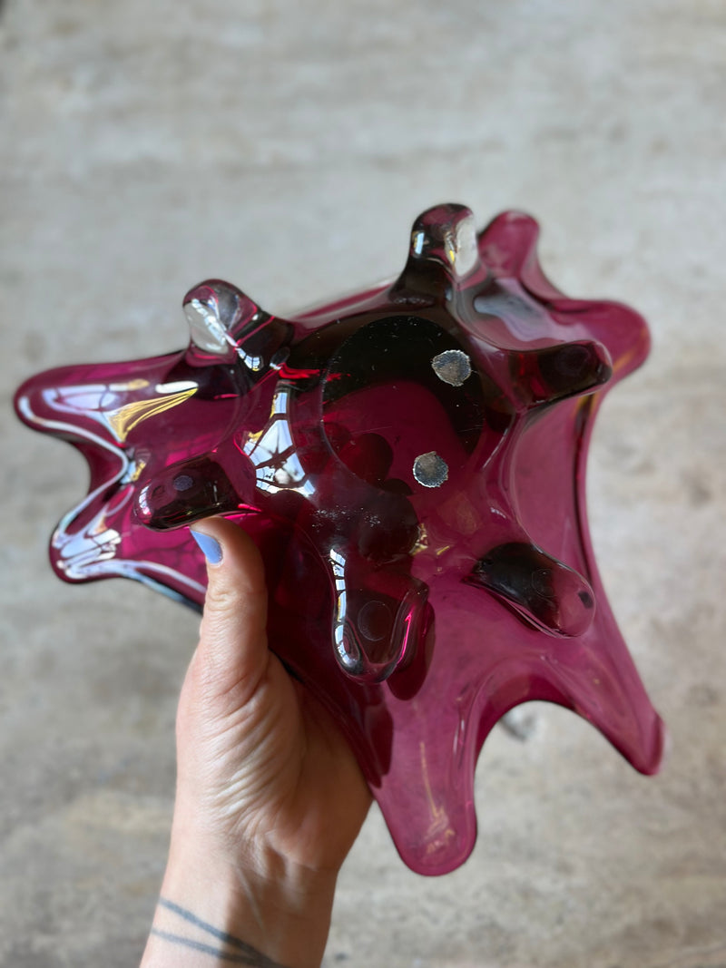 Murano-rød glasskå