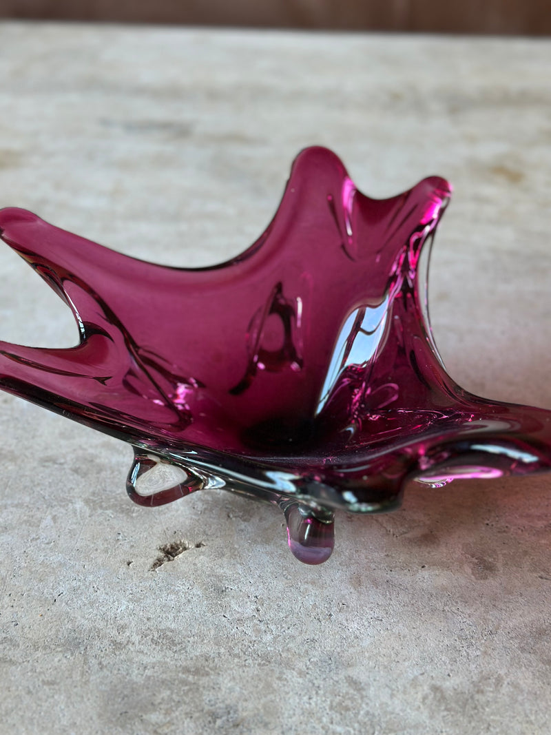 Murano-rød glasskå