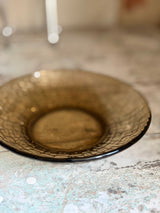 Vintage asietter ~ røgfarvet glas