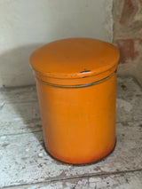 Vintage kaffedåse i orange