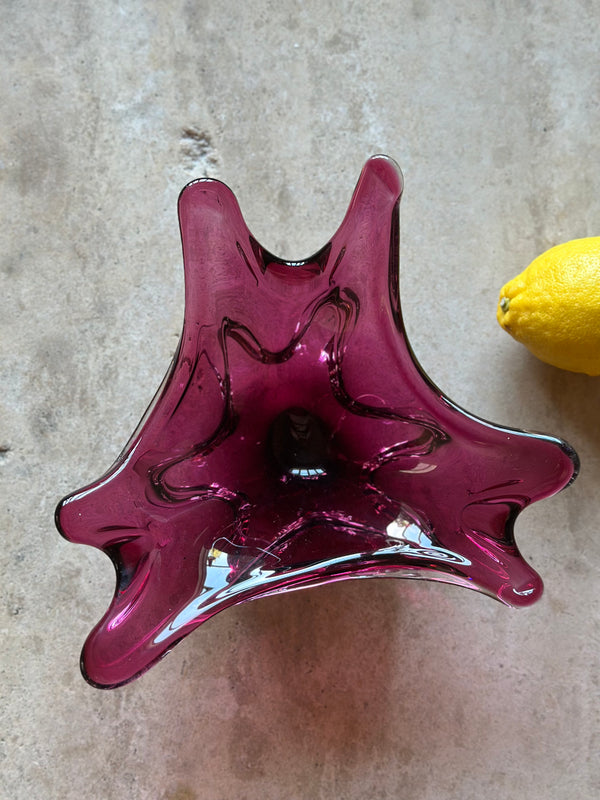 Murano-rød glasskå