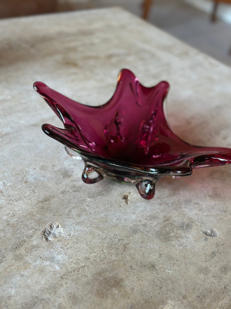 Murano-rød glasskå