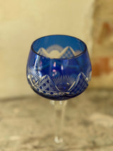 Bøhmisk krystal vinglas – Blå