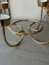 Smuk vintage lysestage i messing