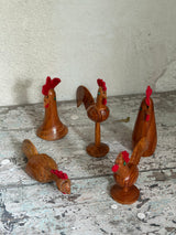 Vintage træ påskepynt ~ fra 1960’erne 🐓