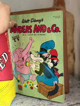 Vintage Anders And & Co. mappe med tegneserieblade fra 1967
