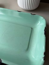 Emaljeret jernfad mintgrøn