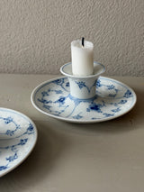 Musselmalet lysestager