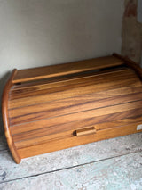 Brødkasse | Mørklakeret acacie træ