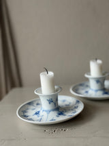 Musselmalet lysestager