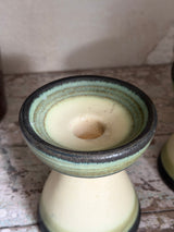 Sæt vintage keramiklysestager