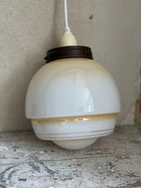 Eksklusiv vintage kuglependel i glas med gyldent snit