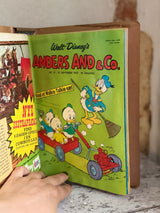 Vintage Anders And & Co. mappe med tegneserieblade fra 1967