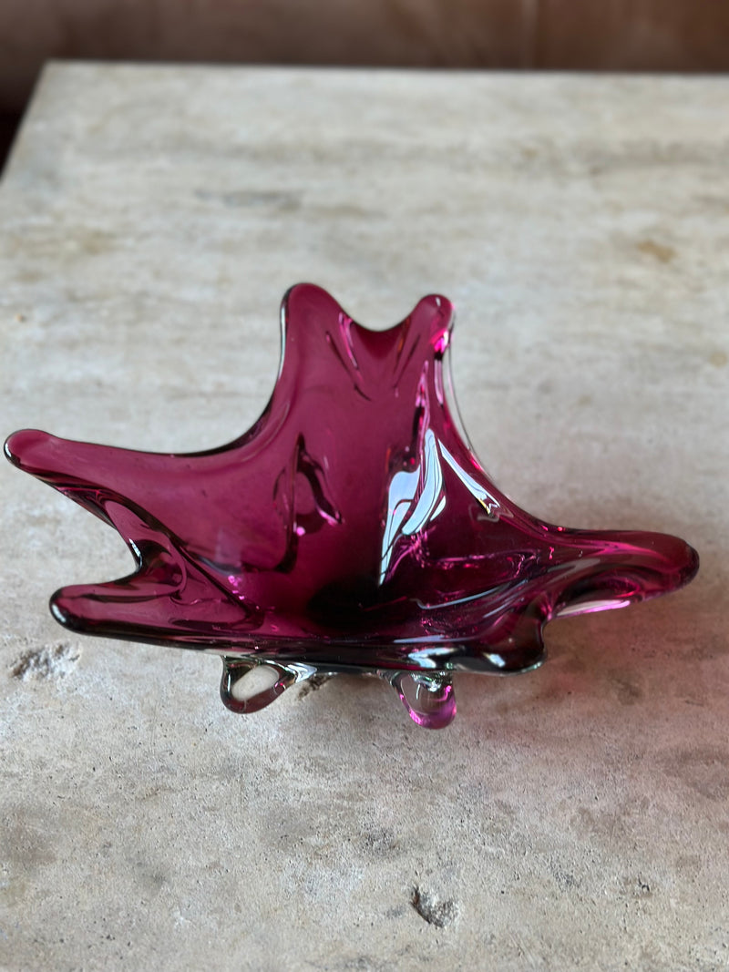 Murano-rød glasskå