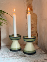 Sæt vintage keramiklysestager