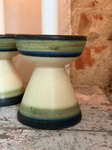 Sæt vintage keramiklysestager