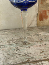 Bøhmisk krystal vinglas – Blå