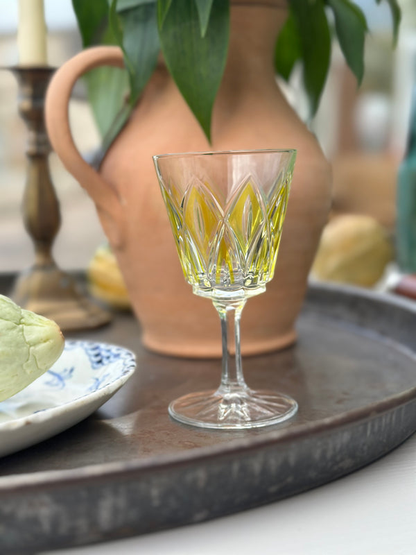 Hvidvins glas ~ Gul.