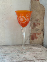 Bøhmisk krystal vinglas – orange