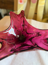 Murano-rød glasskå