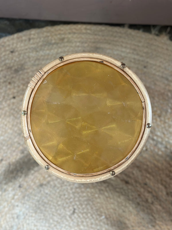 Bambus opsats ~ med røgfarvet glas.