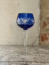 Bøhmisk krystal vinglas – Blå