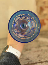 Bøhmisk krystal vinglas – blå