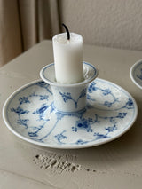 Musselmalet lysestager
