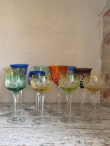 Bøhmisk krystal vinglas – Grøn