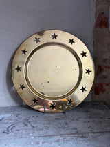 Vintage messingfad med stjerner