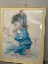 Vintage børnebillede i ramme