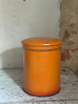 Vintage kaffedåse i orange