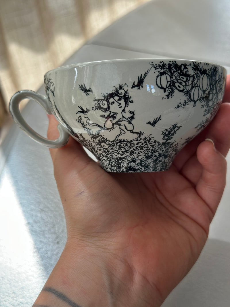 Kaffekop med underkop