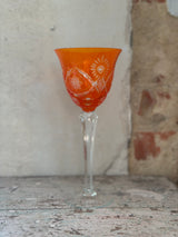 Bøhmisk krystal vinglas – orange