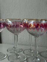 Smukke vintage likørglas i bøhmisk krystal