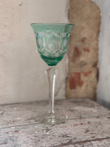 Bøhmisk krystal vinglas – Grøn