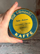 Vintage kaffedåse – unik købmandsreklame