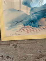 Vintage børnebillede i ramme