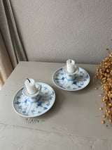 Musselmalet lysestager