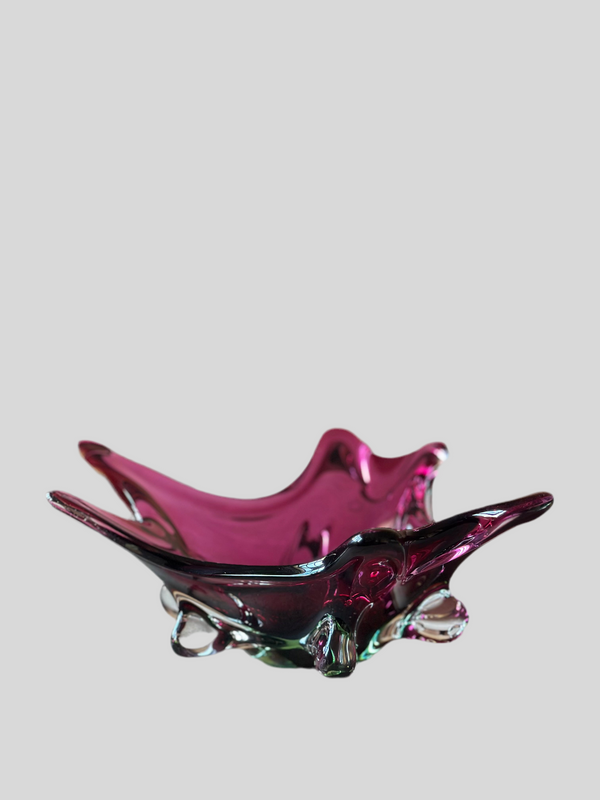 Murano-rød glasskå