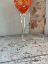 Bøhmisk krystal vinglas – orange