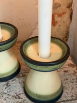 Sæt vintage keramiklysestager