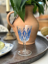 Hvidvins glas ~ Blå