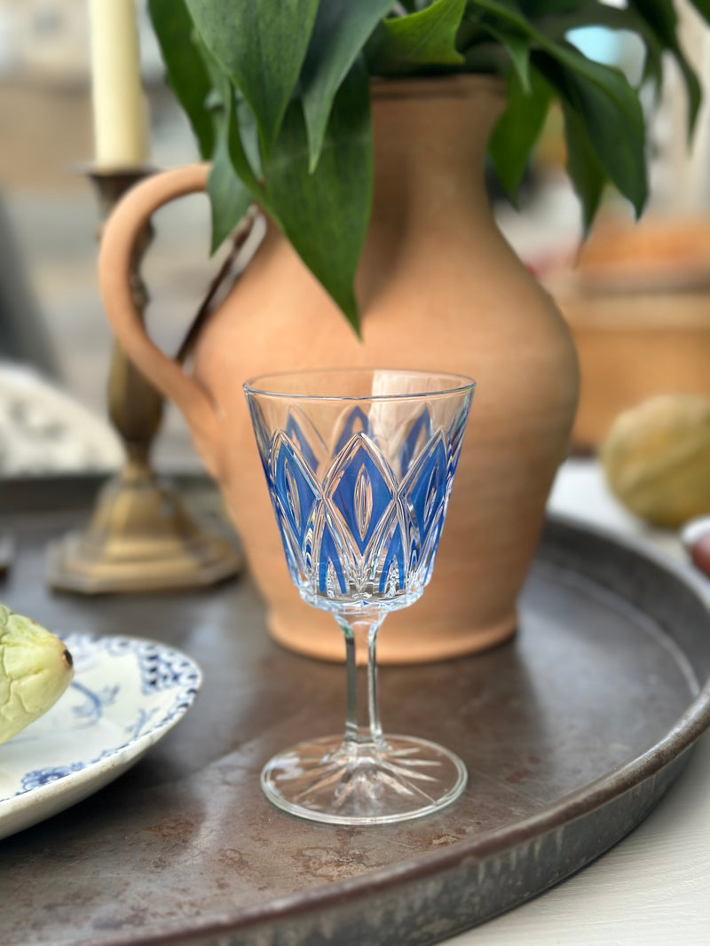Hvidvins glas ~ Blå